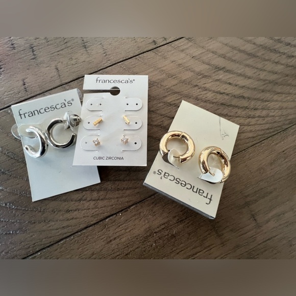 Francesca Earrings Gold and Silver Nickel Free - Picture 2 of 7